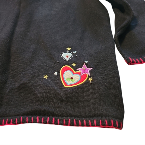 NWT Quacker Factory Plus Size Women's Christmas Embroidered Sweater Size 1X - Picture 5 of 9